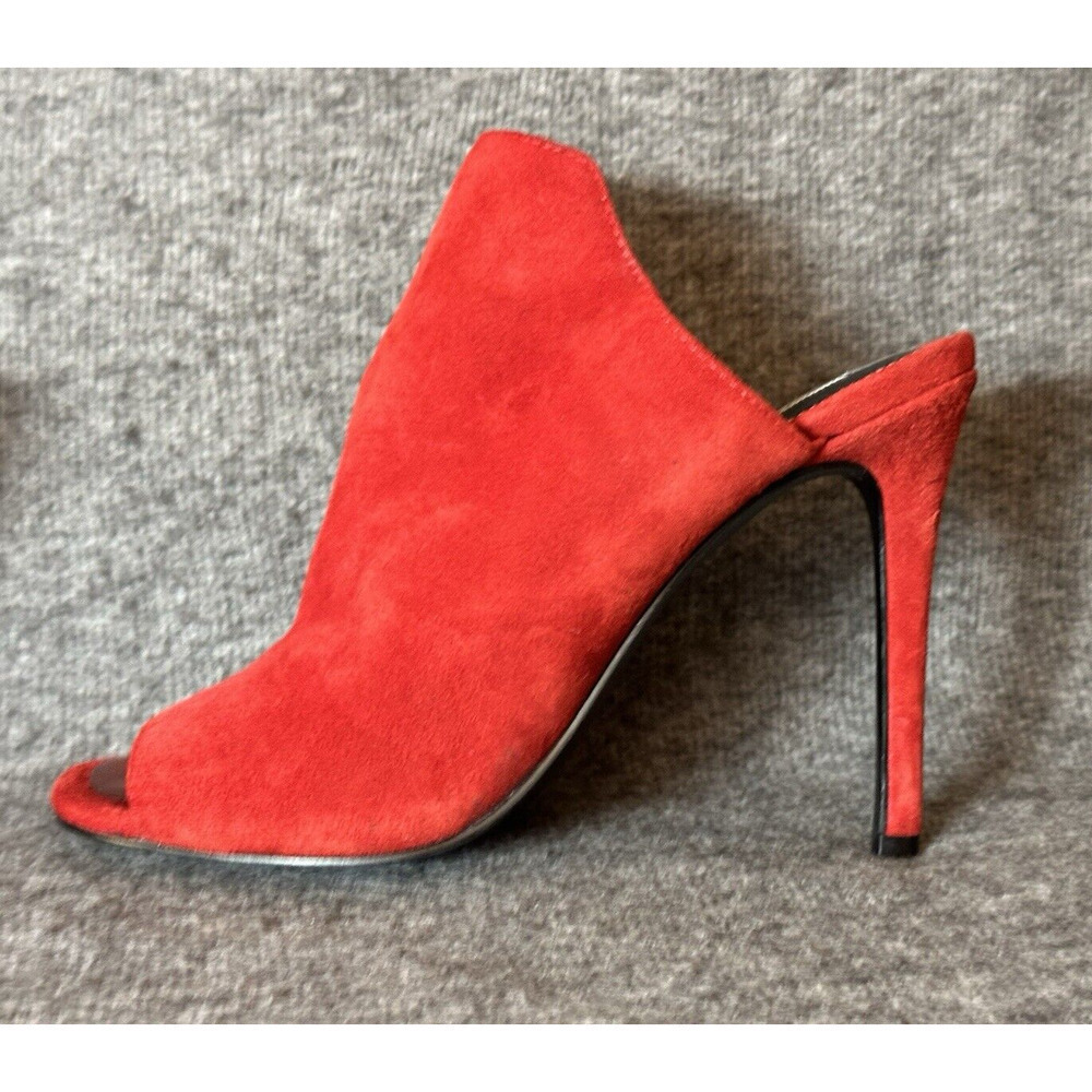 Steve Madden Shoes Womens 7 Red Suede Leather SOOKI High Heel Open Toe Stiletto - Picture 7 of 15